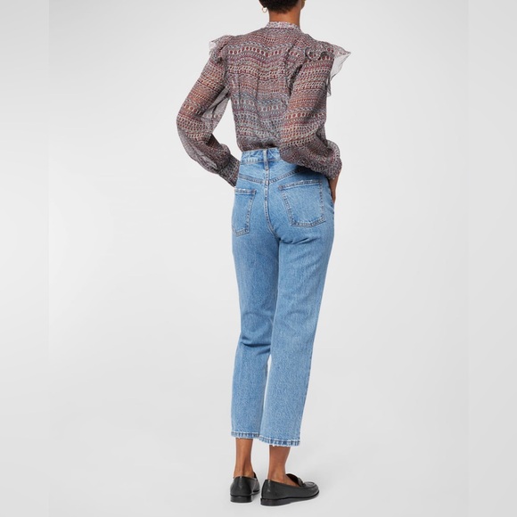 Joie
Eloise Floral-Print Ruffle-Trim Silk Blouse - Picture 4 of 8